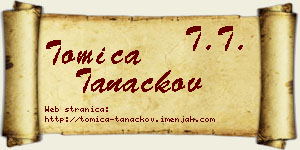 Tomica Tanackov vizit kartica